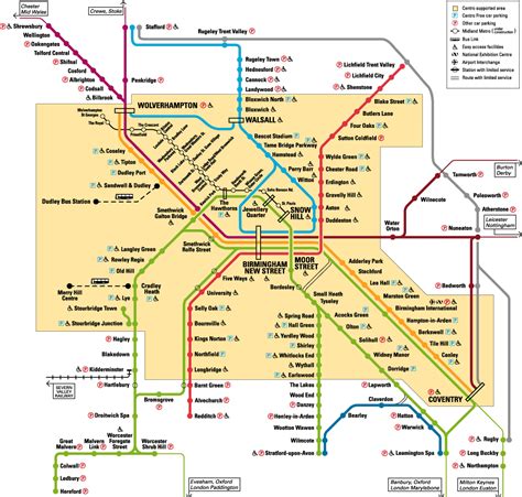 west midlands railway map